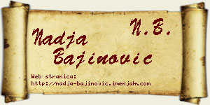 Nadja Bajinović vizit kartica